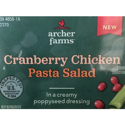 Pasta Salad, Cranberry Chicken in a Creamy Poppyseed Dressing