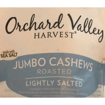 Jumbo Cashews, Roasted Lightly Salted