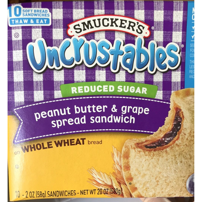 Uncrustables, Peanut Butter & Grape Spread Sandwich