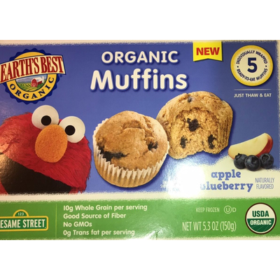Organic Muffins, Apple Blueberry