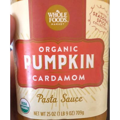Organic Pumpkin Cardamom Pasta Sauce