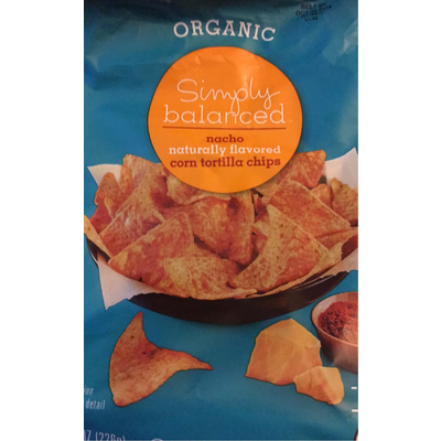 Corn Tortilla Chips, Nacho Flavored