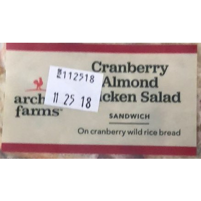 Sandwich, Cranberry Almond Chicken Salad