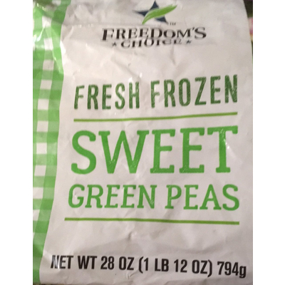 Sweet Green Peas, Fresh Frozen