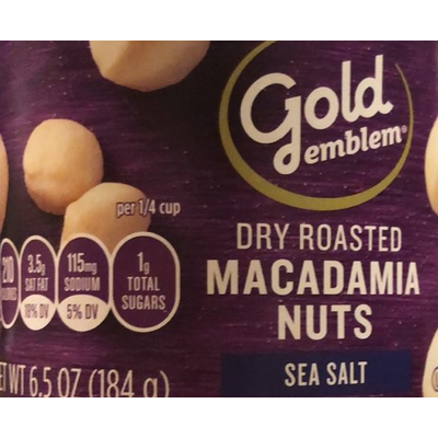 Dry Roasted Macadamia Nuts, Sea Salt