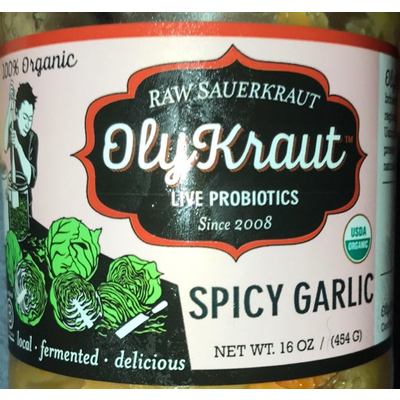 Raw Sauerkraut, Spicy Garlic