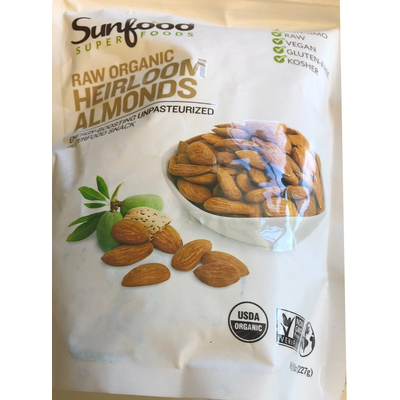 Heirloom Almonds, Raw Organic