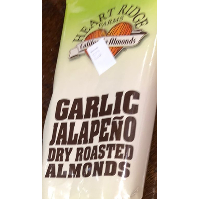 Dry Roasted Almonds, Garlic, Jalapeno