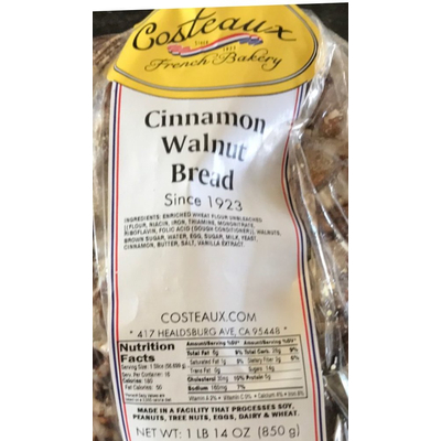 Cinnamon Walnut Bread