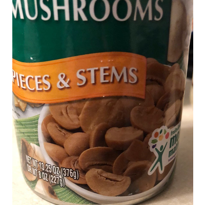 Mushrooms, Pieces & Stems