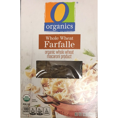 Organic Whole Wheat Macaroni Product, Whole Wheat Farfalle
