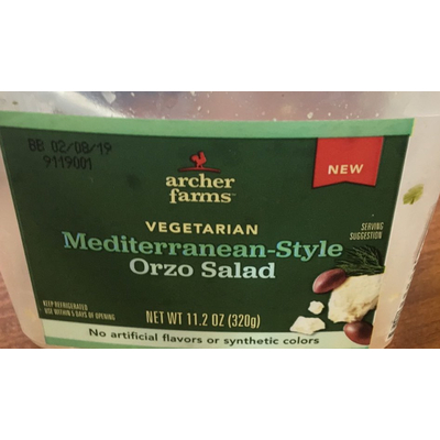 Vegetarian Mediterranean-Style Orzo Salad