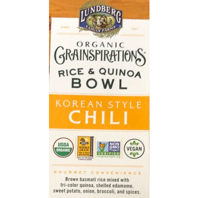 Organic Grainspirations, Rice & Quinoa Bowl, Korean Style Chili