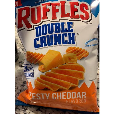 Double Crunch Potato Chips, Zesty Cheddar