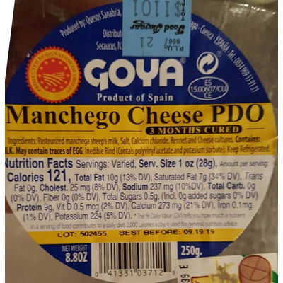 Manchego Cheese PDO