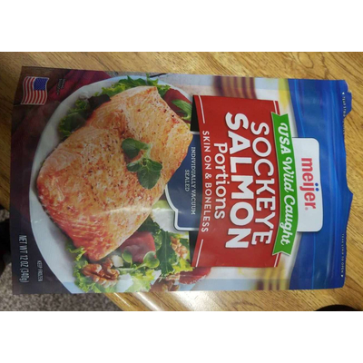 Sockeye Salmon Portions, Skin On & Boneless