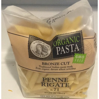 Organic Pasta, Penne Rigate, Bronze Cut