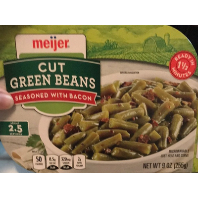 Cut Green Beans, Seasoned with Bacon
