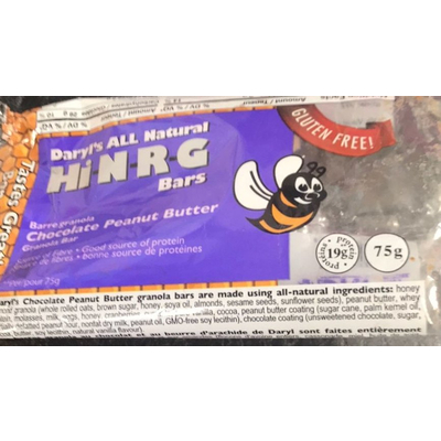 Hi-N-R-G Granola Bar, Chocolate Peanut Butter