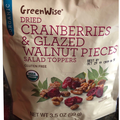 Salad Toppers, Dried Cranberries & Glazed Walnut Pieces