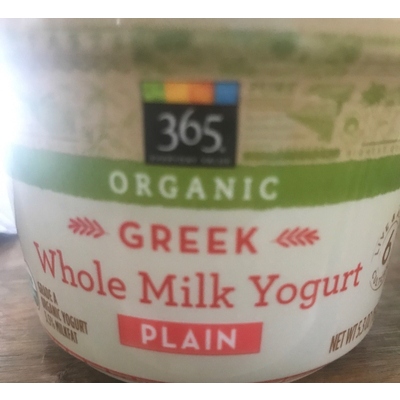 Organic Greek Whole Milk Yogurt, Plain
