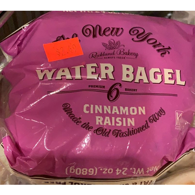 Water Bagel, Cinnamon Raisin