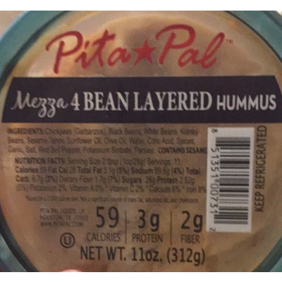 4 Bean Layered Hummus