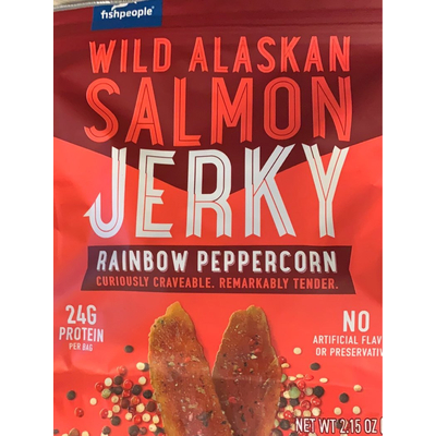 Wild Alaskan Salmon Jerky, Rainbow Peppercorn