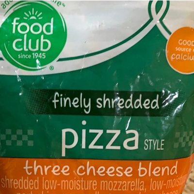 Three Cheese Blend, Finely Shredded Pizza Style