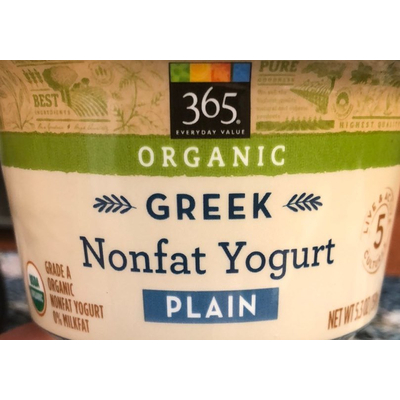 Greek Nonfat Yogurt, Plain