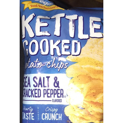 Kettle Cooked Potato Chips, Sea Salt & Cracked Pepper