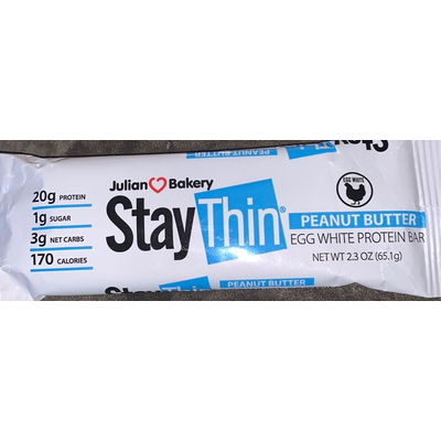 Stay Thin, Egg White Protein Bar, Peanut Butter