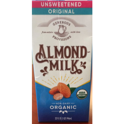 Almond Milk, Non-Dairy Organic