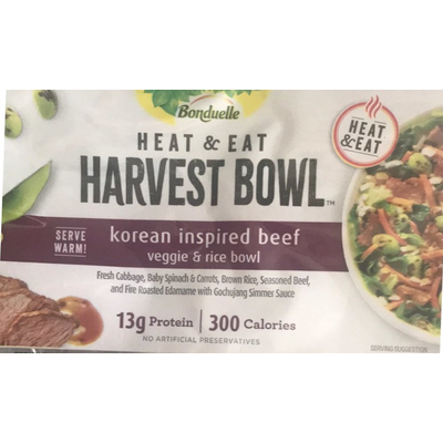 Heat & Eat Harvest Bowl, Veggie & Rice Bowl, Korean Inspired Beef