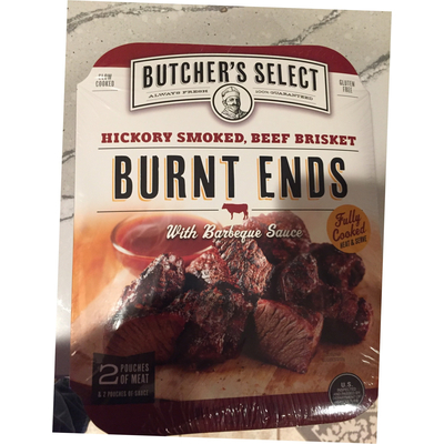 Burnt Ends Hickory Smoked Beef Brisket, with Barbeque Sauce