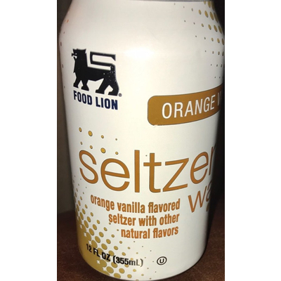 Seltzer Water, Orange Vanilla Flavored