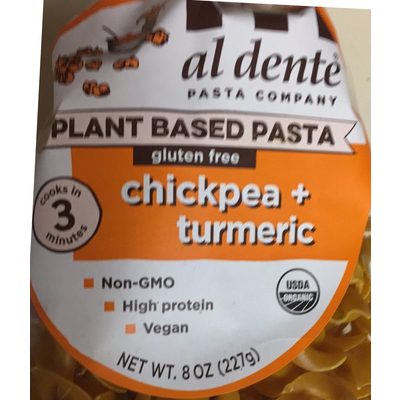 Plant Based Pasta, Chickpea with Turmeric