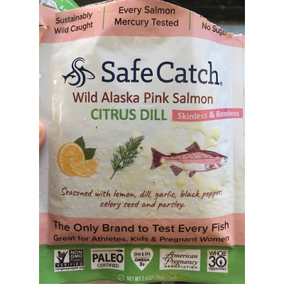 Wild Alaska Pink Salmon, Citrus Dill, Skinless & Boneless