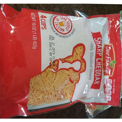Finely Shredded Cheese, Sharp Cheddar