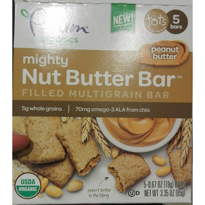 Filled Multigrain Bar, Mighty Nut Butter Bar