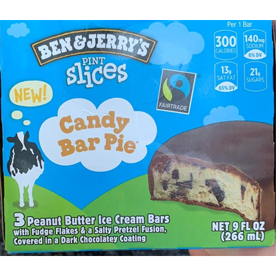 Peanut Butter Ice Cream Bar, Candy Bar Pie
