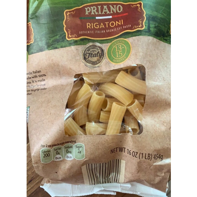 Authentic Italian Bronze Cut Pasta, Rigatoni
