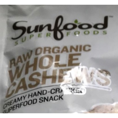 Whole Cashews, Raw Organic