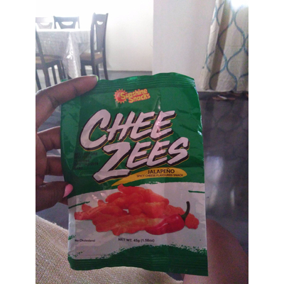 Carbs in Sunshine Snacks Chee Zees, Jalapeno Spicy Cheese Flavored