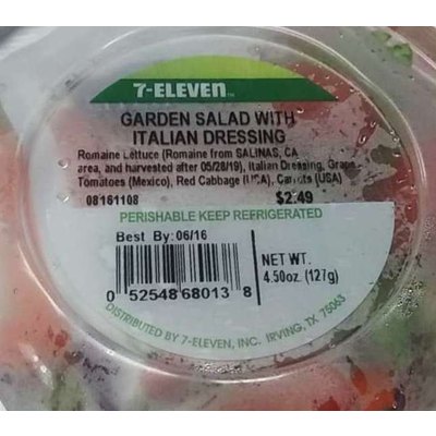 Garden Salad, Italian Dressing
