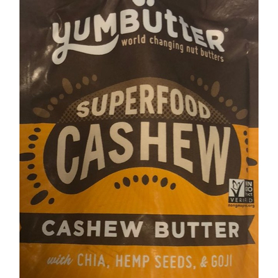 Superfood Cashew, Cashew Butter with Chia, Hemp Seeds, & Goji