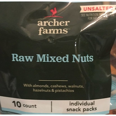 Raw Mixed Nuts, Unsalted