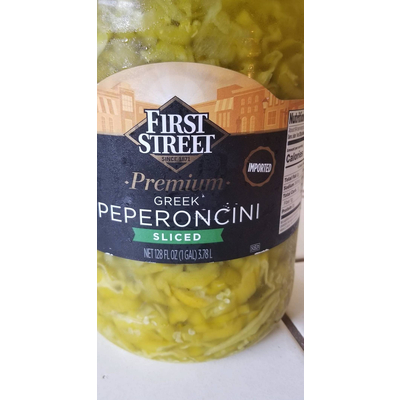 Premium Greek Peperoncini, Sliced