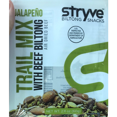 Trail Mix with Beef Biltong, Jalapeno