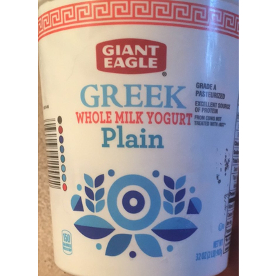Greek Whole Milk Yogurt, Plain